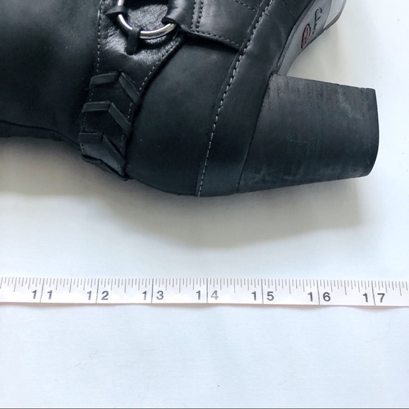 Clarks knee boots, comfortable 3” heel, black nubuck, size US 6.5M (EU38) - Picture 11 of 14